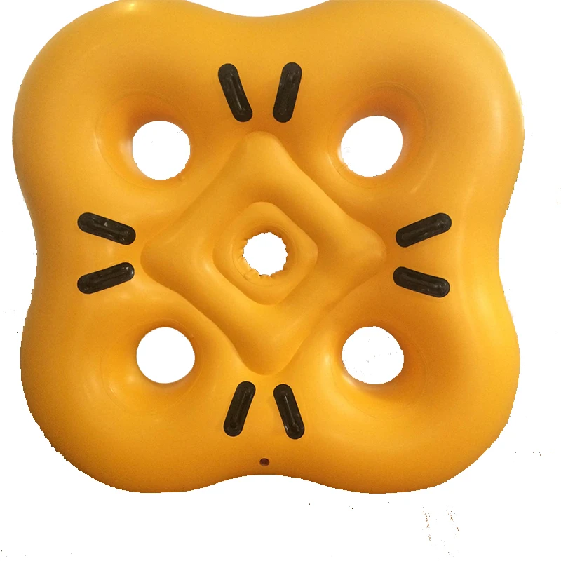 

Large water park toys Thickened inflatable 4-person three-person double floating floating ring Floating row Big horn Beast bowl