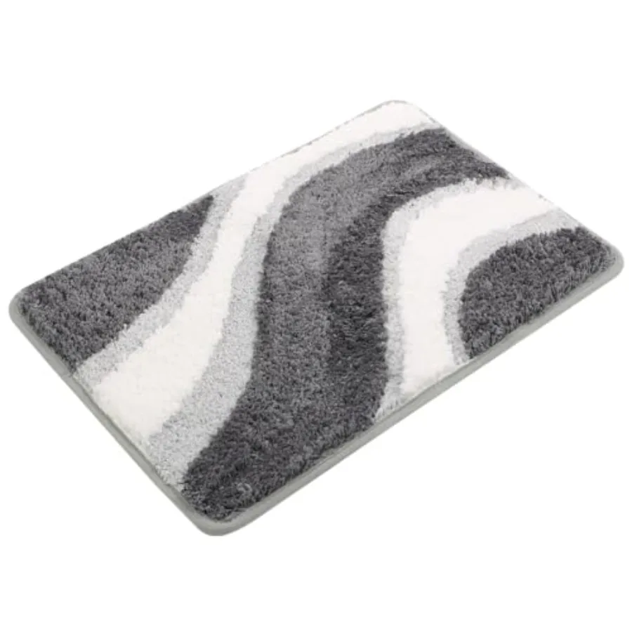 

Microfiber Bath Mat Non-Slip Bathroom Floor Rugs Fast Water Absorbent Shower Mat Ultra Soft Bath Rug Anti-Slip Backing Machine