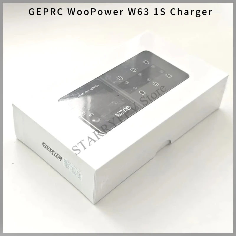 

Зарядное устройство GEPRC WooPower W63 1S 3A Канальная зарядка с шестью независимыми портами поддерживает аккумулятор LiPo/LiHV и LiFe 1S