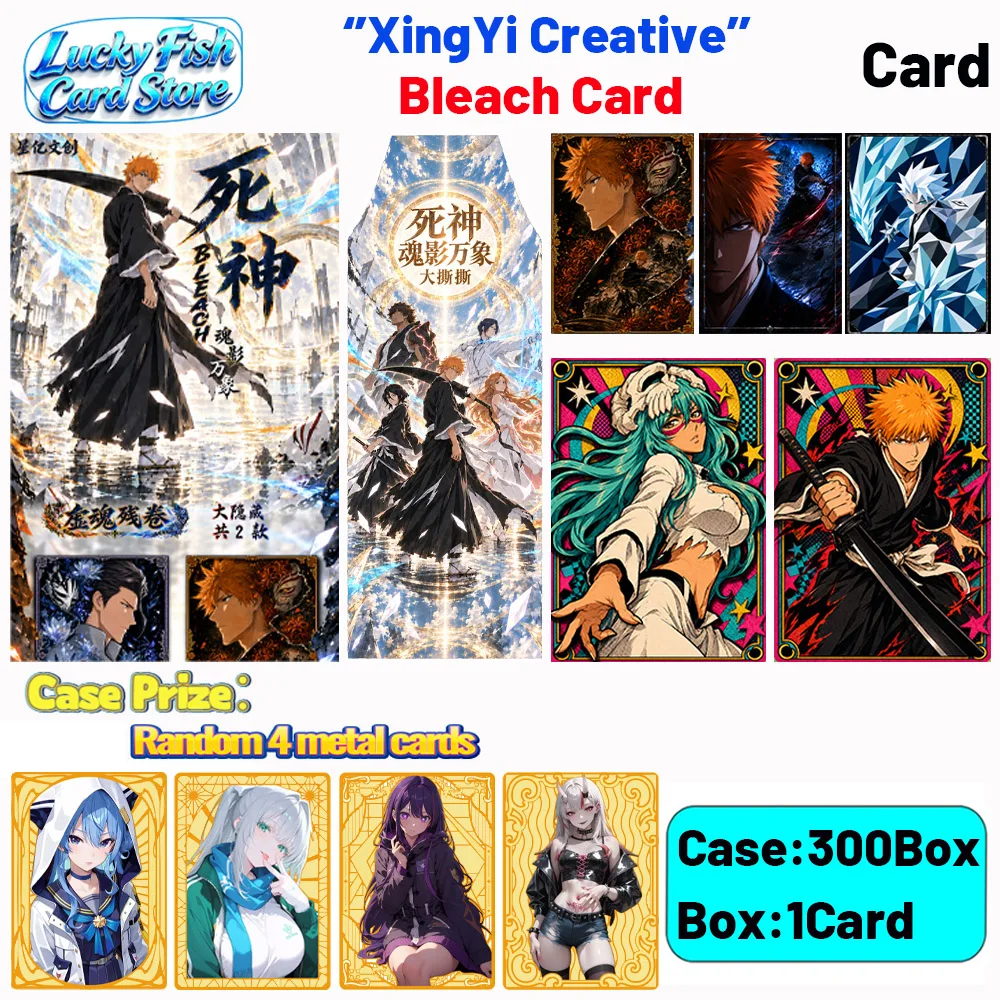 Wholesale 2026 New XingYi Creative Studio Bleach Cards 300 Pieces Tearing Raqqa Anime Collectibles Character Fan Gifts