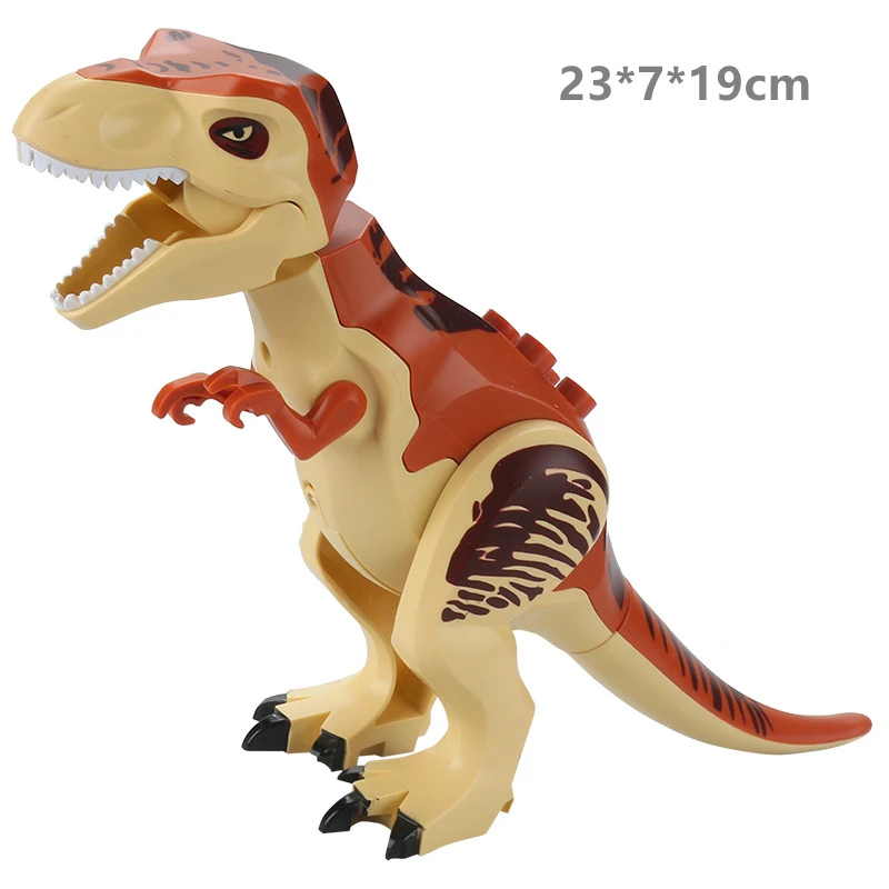 Grote bouwstenen Jurassic World Dinosaurussen Rex Figuren Zeedieren Compatibel Grote Bakstenen Educatief Kinderen Kinderspeelgoed