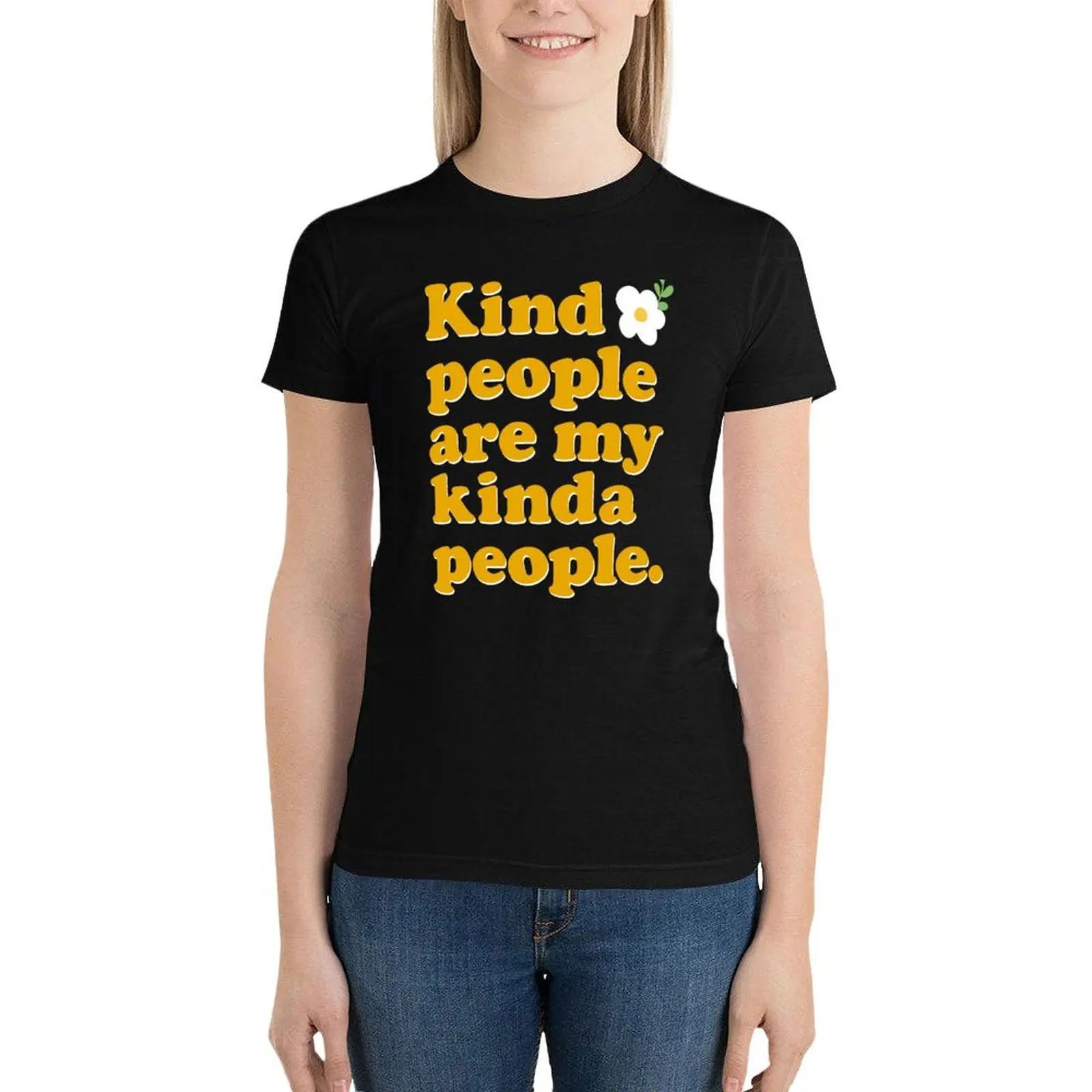 Kind People Are My Kinda People T-Shirt oversized hippie clothes Women's tops