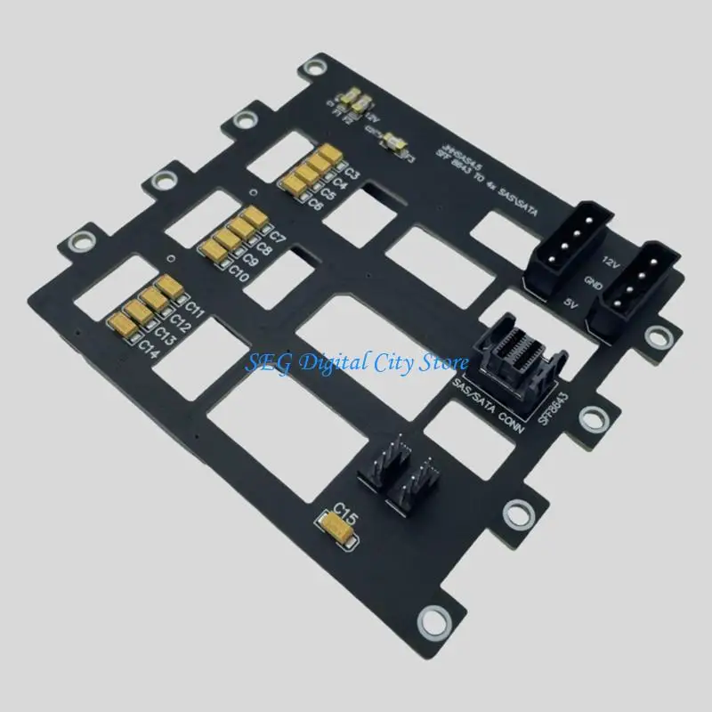 

U75B SFF8643 to 4 Slot Backplane Featuring Full Tantalum Capacitors for Power Stability and Large Hollow Heat Dissipation Design