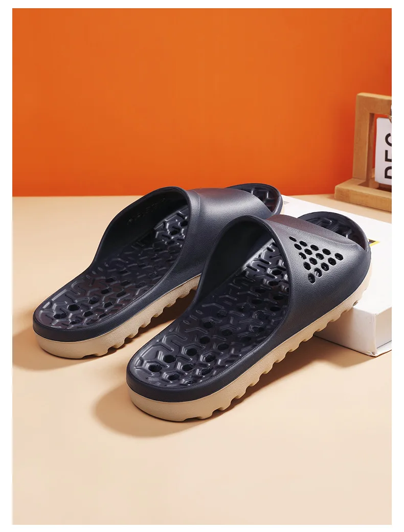 Pantuflas Antideslizantes para Parejas, para Baño, Interior y Exterior, Sandalias Planas de Verano, Pantuflas Suaves de EVA