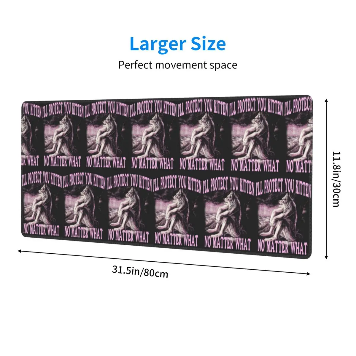 Wolf Ripping Alpha Wolf Werewolf Large Mouse Pad Computer Keyboard Mouse Mat Gaming PC Laptop Desk Mat Office Table Mats