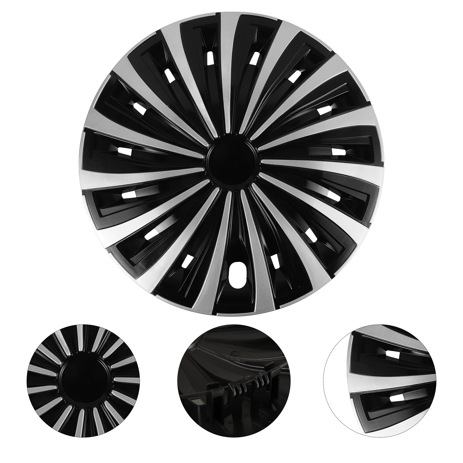 3 Count Car Hub Cap Wheel Caps for Decorative Hubcaps Automotive Covers Vehicle 12 Inch