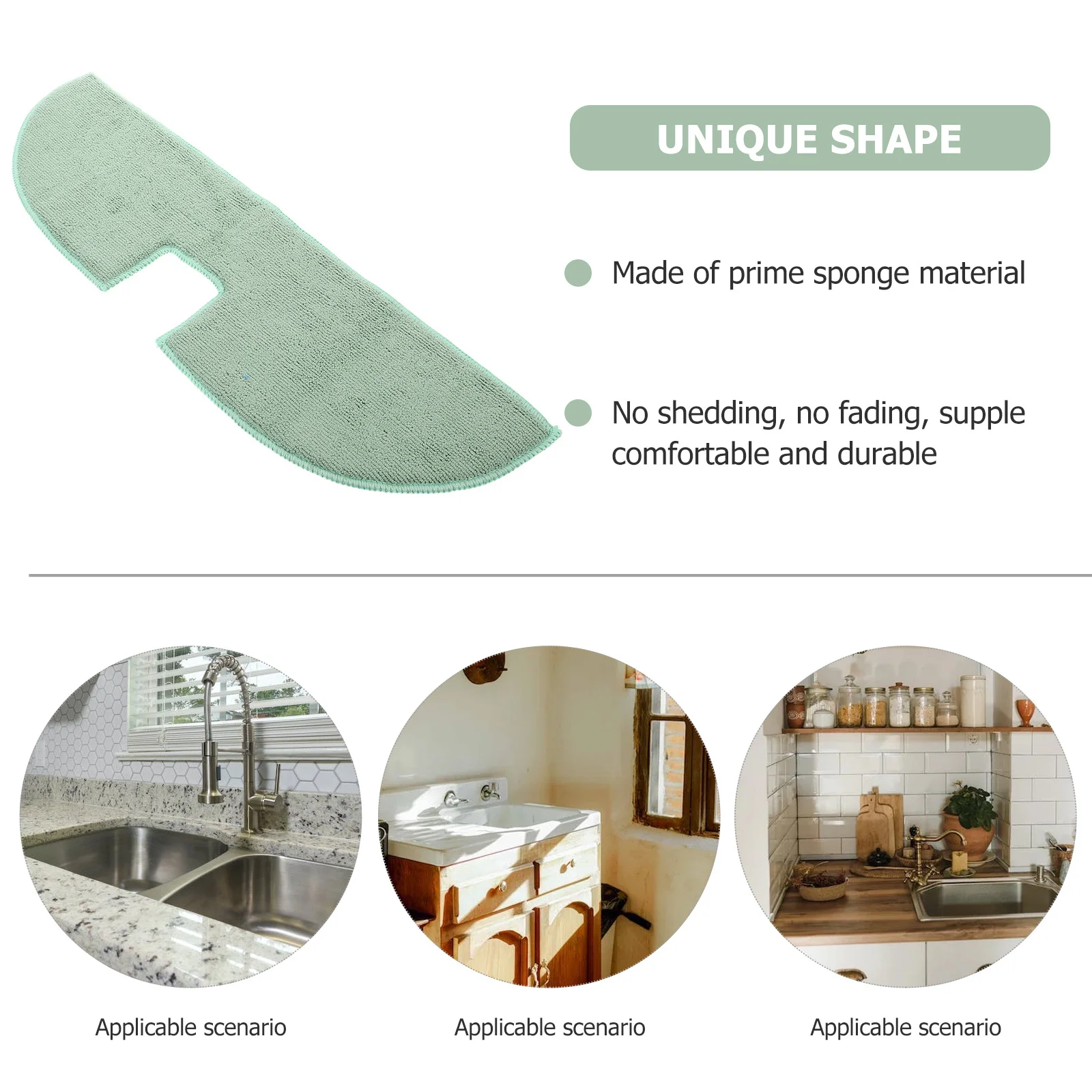 

Sponge Sink Mat Absorbent Washable Splash Guard Protector for Kitchen Faucet Faucet Drip Catcher Absorbent Pad