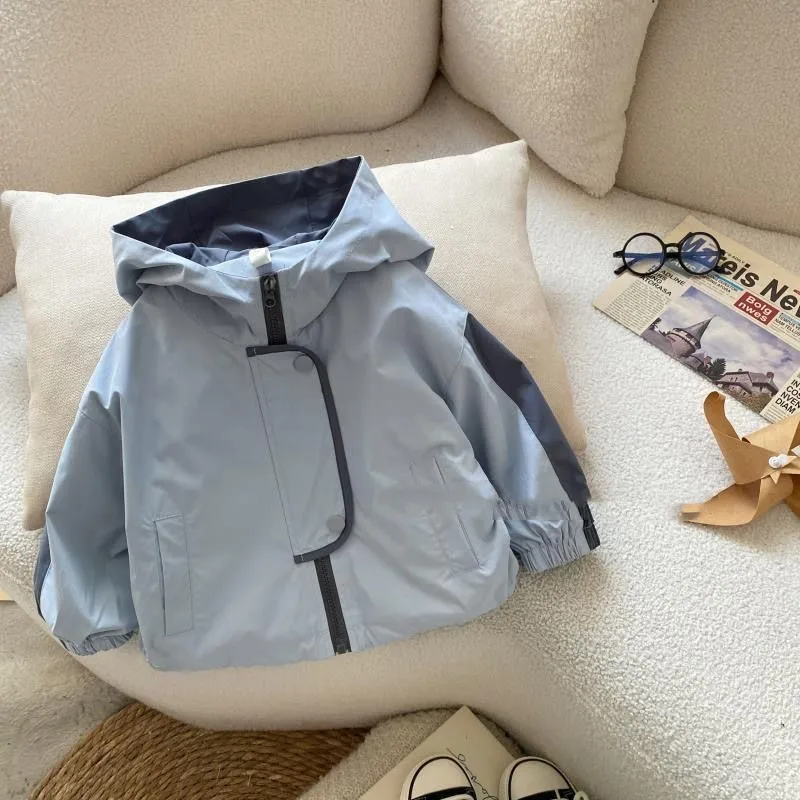

Children's Hooded Jacket Spring Autumn New Casual Sports Windproof Coat Outdoor Wear for Boys And Girls
