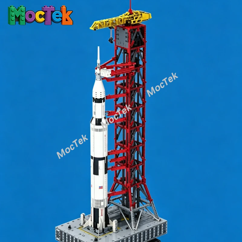 

Launch Tower with Crawler MOC Blocks, Aerospace Launch Crawler Vehicle for Building Lovers 7706pcs
