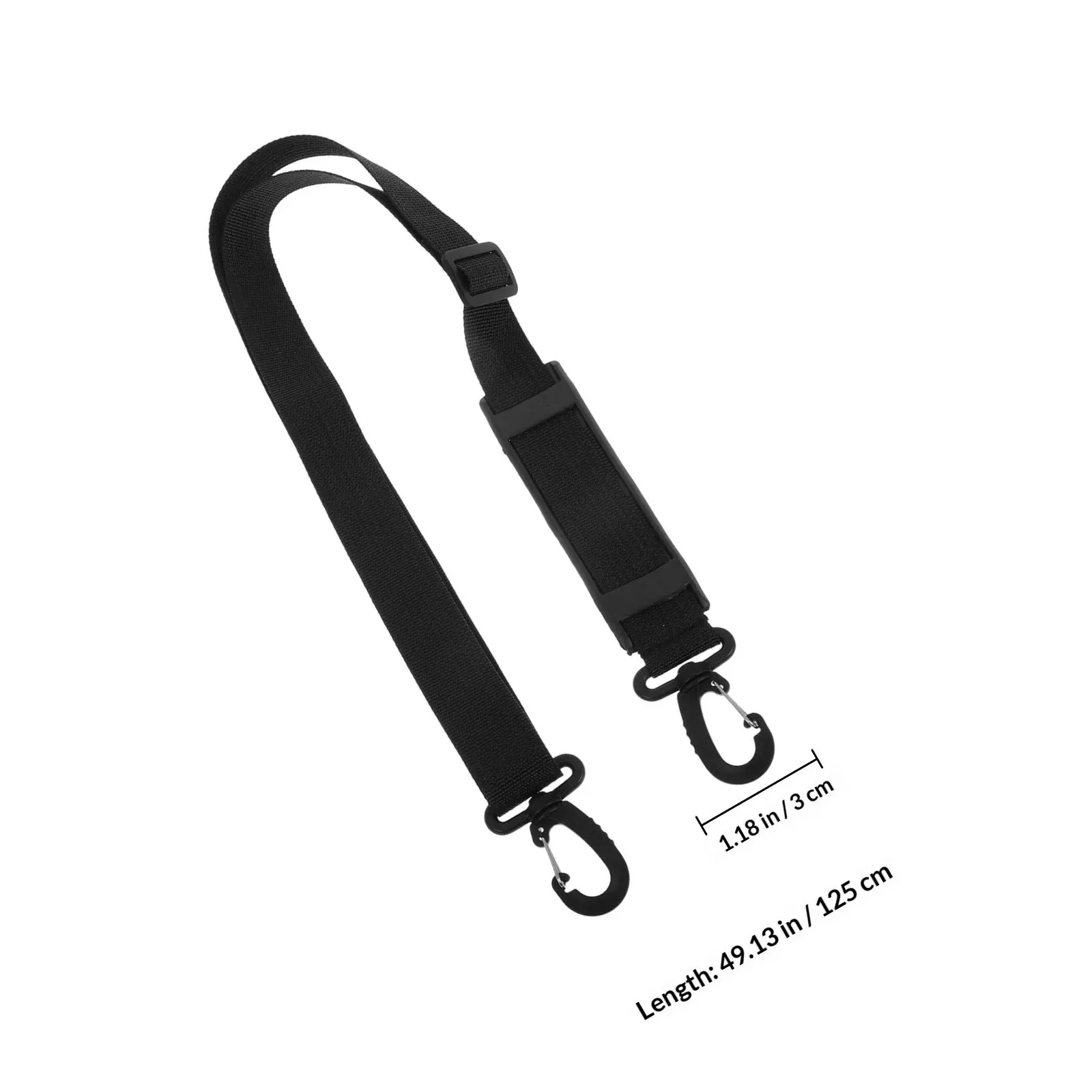 Adjustable Shoulder Strap Wide Black Crossbody Purse Replacement Camera Bag Universal Strap for Handbags Suitcase Straps