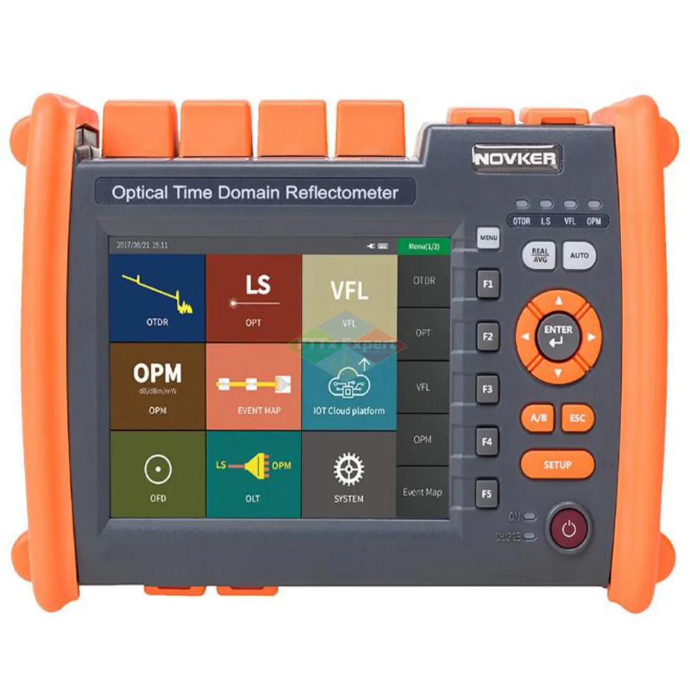 NOVKER NK5600 OTDR Multi-Function Optical Time Domain Reflectometer 1310nm/1550nm 30dB 32dB 100km With VFL OPM Light Source