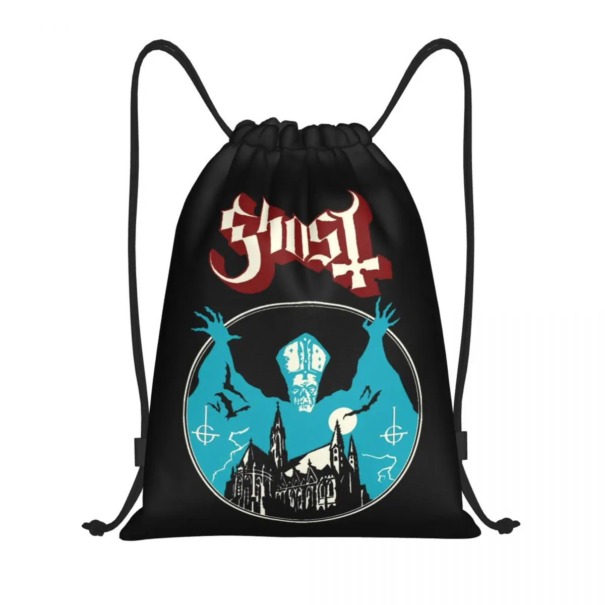Swedish Rock Band Horror Ghost Drawstring Bags Men Women Portable Sports Gym Sackpack Training Storage Backpacks