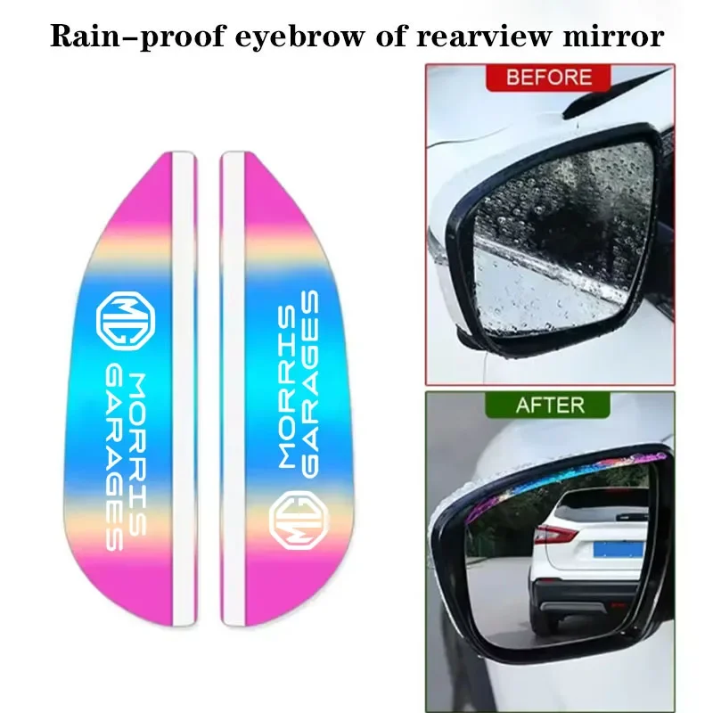 Transparent Rain Deflector 2PCS for Car Door Mirrors Reflective Side Mirror Shield Water Repellent Visor Compatible with MG HS Z