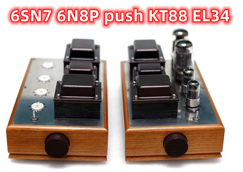 1 pair 30W+30W 6SN7 6N8P push KT88 EL34 Push pull Vacuum tube machine power amplifier  Separate machine