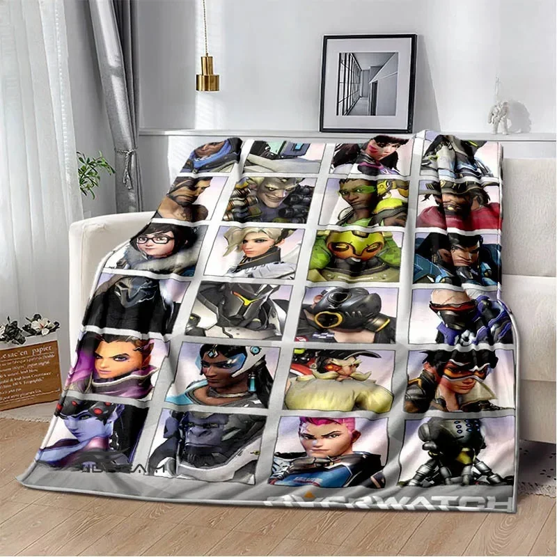 2026 Fashion Game Overwatch Printed Blanket Flange Warm Picnic Soft And Comfortable Cubre Birthday