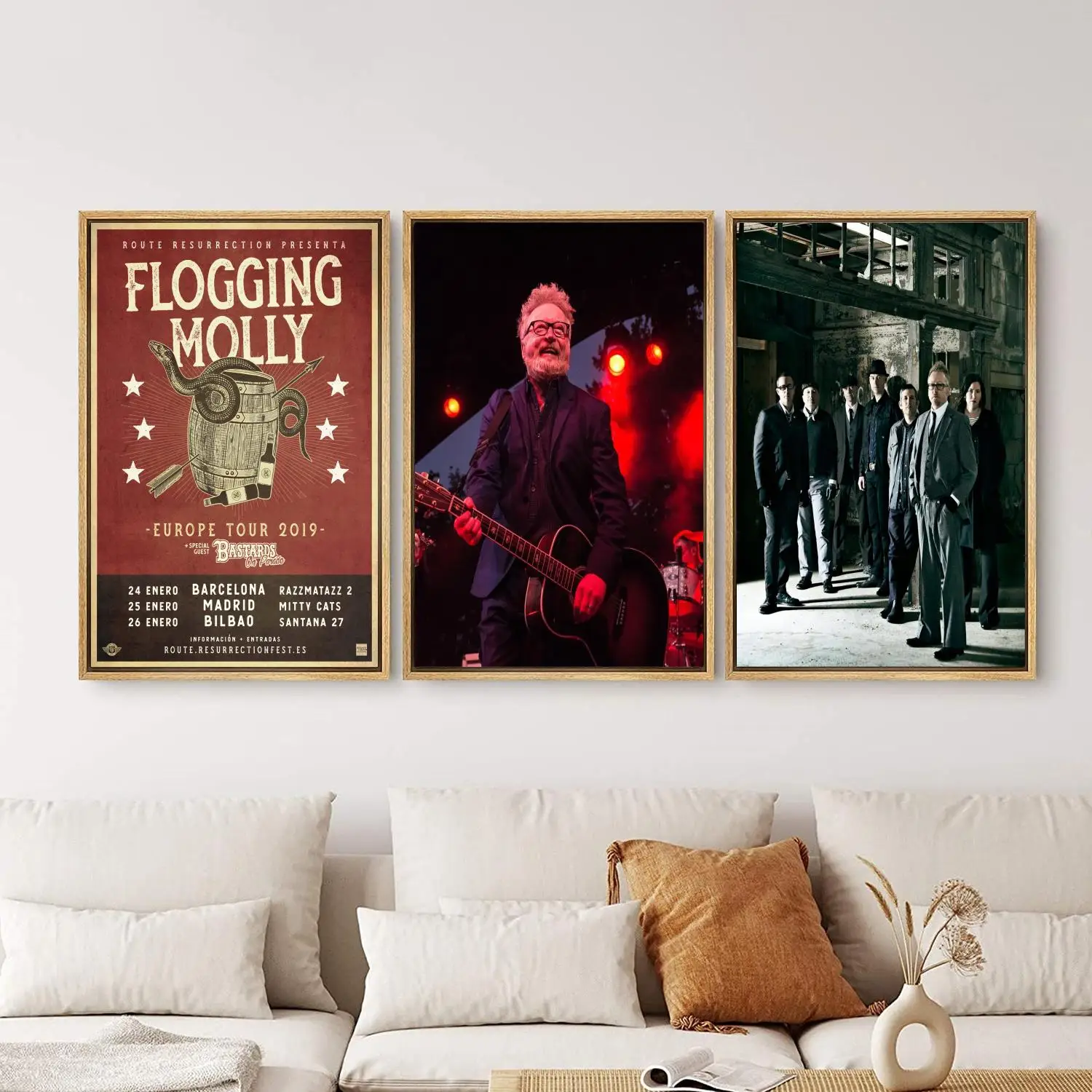 Flogging Molly Poster Painting 24x36 Wall Art Canvas Posters Personalized Gift Modern Family bedroom Decoration Art Poster