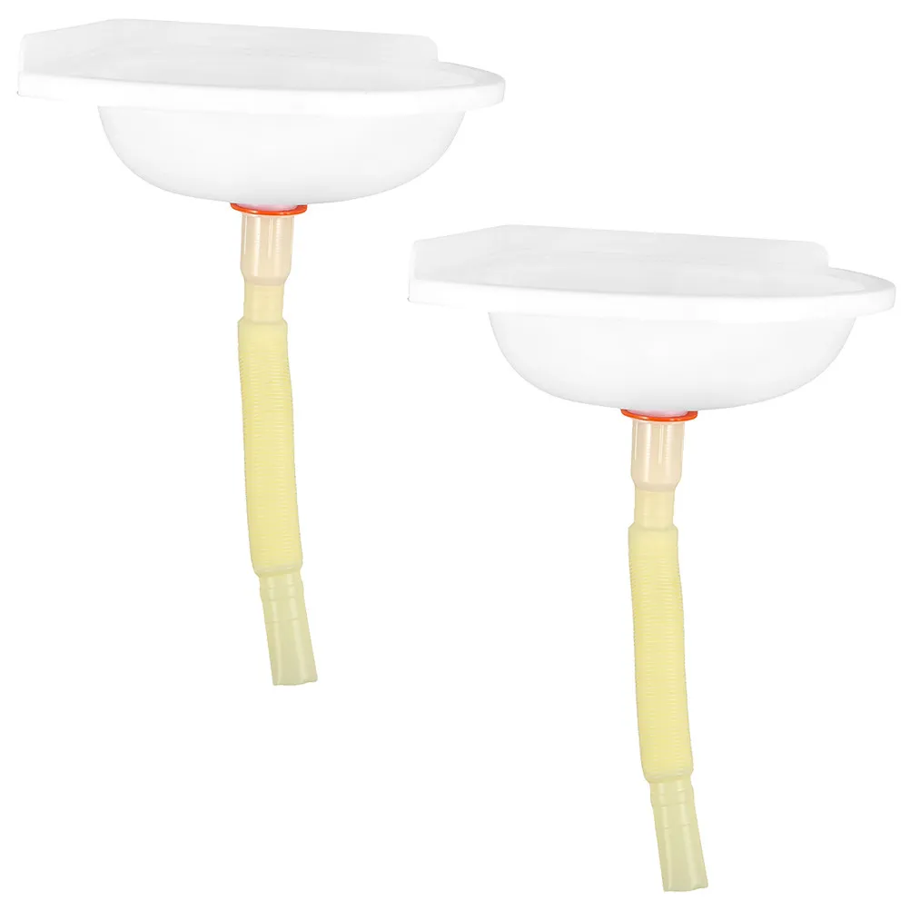2pcs Wall-Mounted Corner Sink Compact Plastic Triangle Shaped Basin Space Saving For Small Spaces Lightweight Easy Clean Smooth