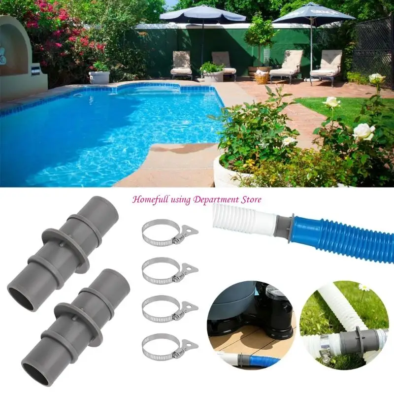  2Pcs Strong Swimming Pool Hose Adapters Corrosion Resistant for Swimming Pool