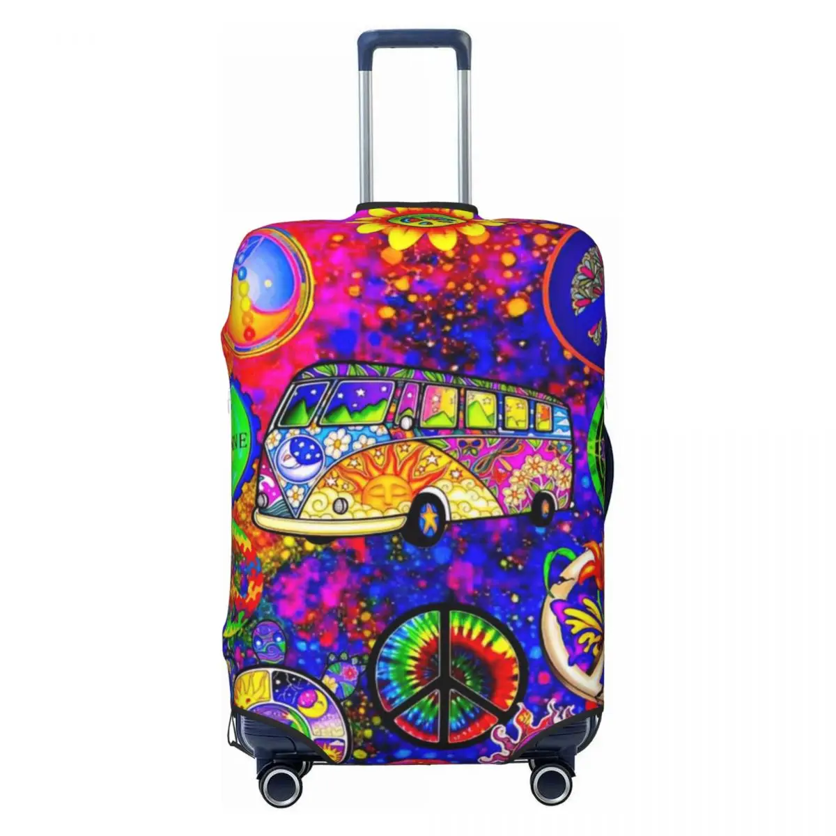 

Peace Floral Garden Print Luggage Protective Dust Covers Elastic Waterproof 18-32inch Suitcase Cover Travel Accessories