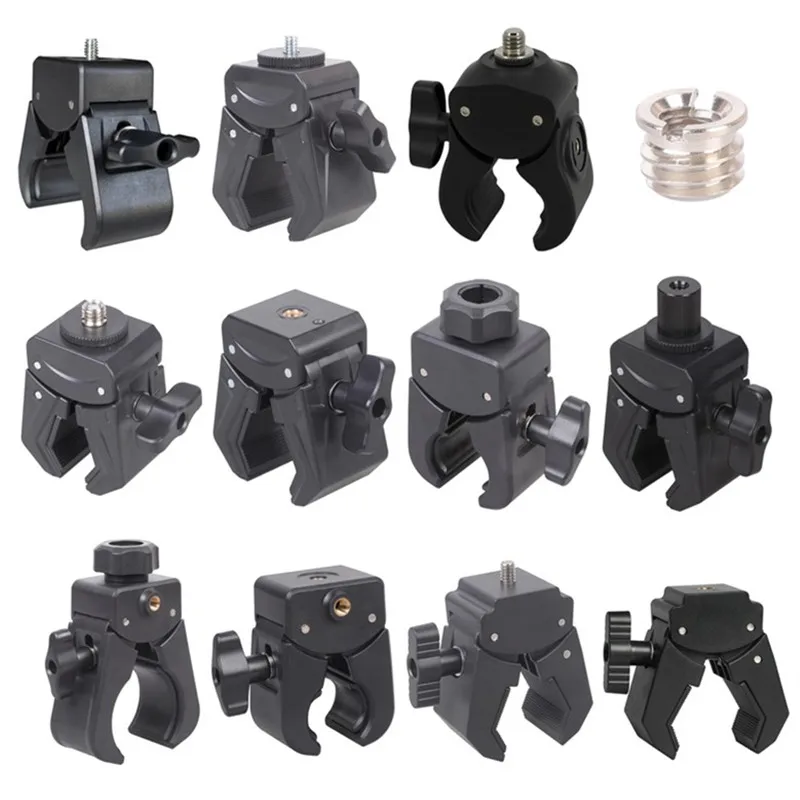 New Adjustable Mounting Clamp With 1/4Inch Screw Hole 15-45mm Adjustable Jaw For Photography Equipment Accessories