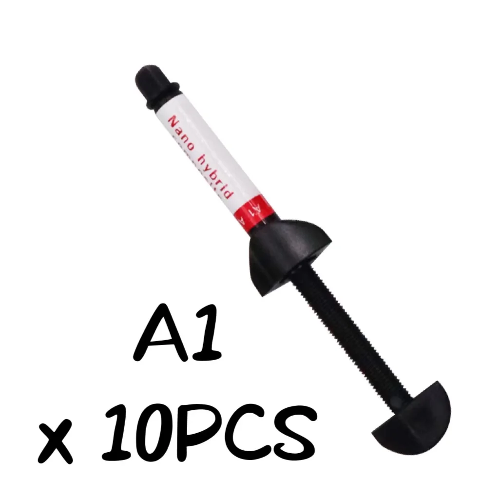 

10 шт. шприц для восстановления зубов, универсальный цветной оттенок, стоматологический материал, эстетика, твердая смола с прочностью сжатия