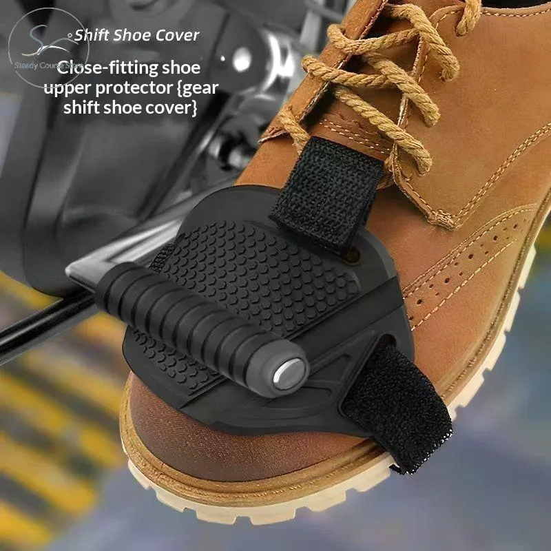 Easy to Attach Motorcycle Shift Pad Waterproof Shoe Guard Non-Slip Motocross Shifter Boots Protector for Casual Riding
