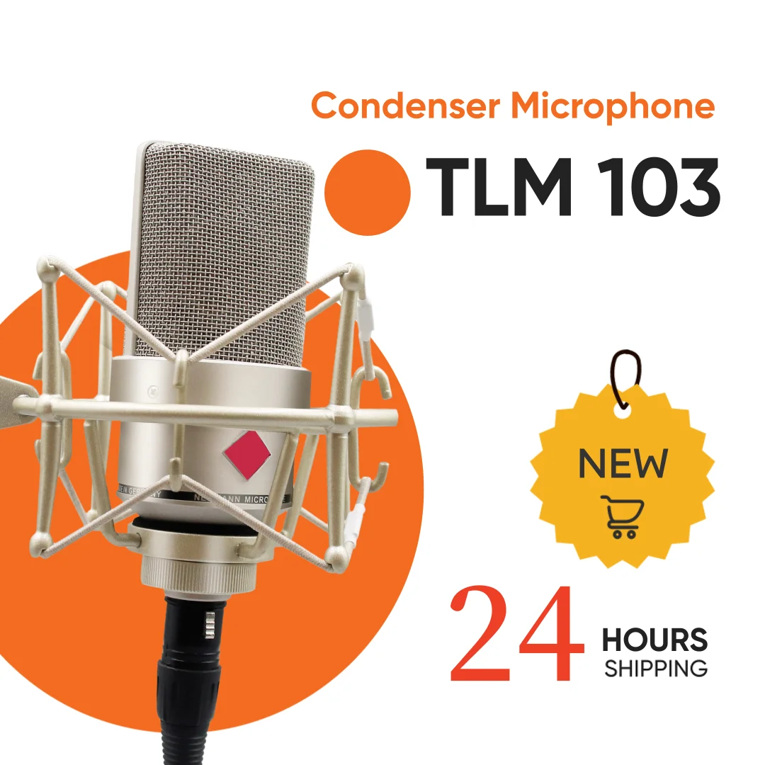 Professional TLM 103 Condenser Microphone Studio For Laptop Computer Mic Karaoke Singing Streaming Podcast Live Wired Mikrofon