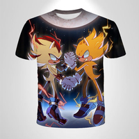 2025 Anime Kids Clothing Boys T Shirt Girls Sonic The Hedgehog Cartoon Game Sonic Men‘s Clothes Summer Children T-shirt Tops