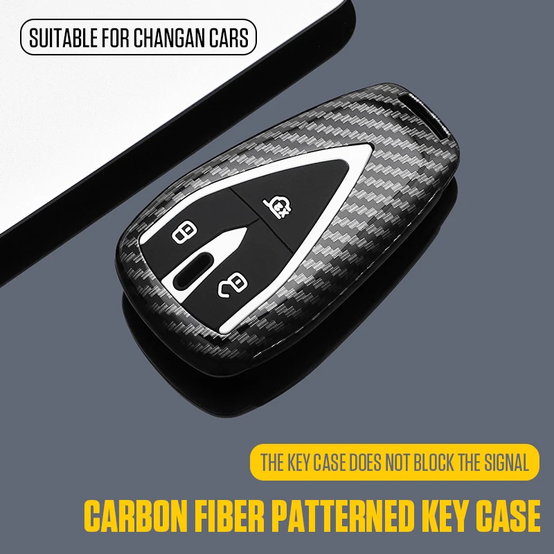 

Для совместимости с набором чехлов для ключей Changan Auchan. | X5/X7 PLUS/Z6 | Узор из углеродного волокна | Полный охват + брелок