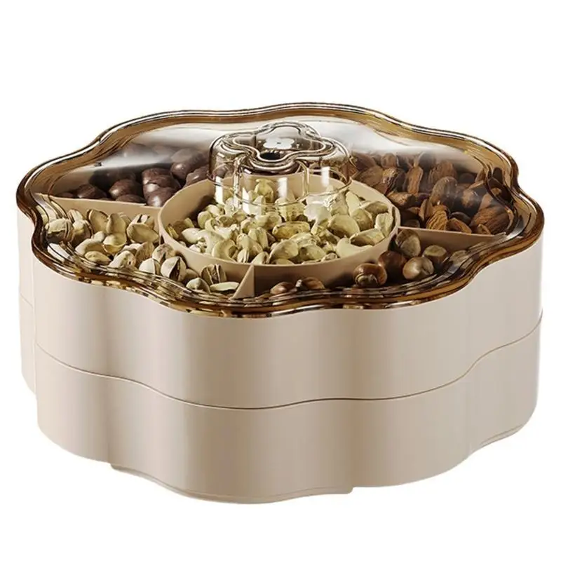 

G6KF Moisture Proof Candy Box 5 Compartments Snacks Practical Dry Fruit Holder Kitchen Organization Supplies