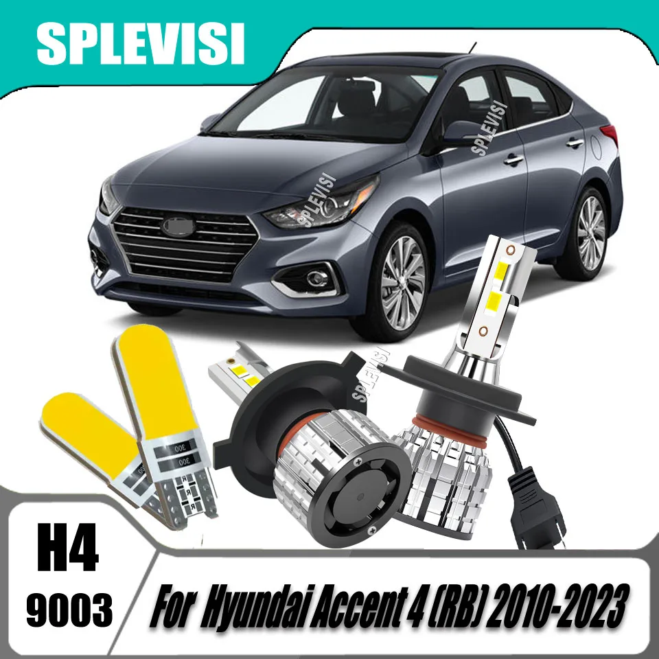 

240W/Pair H4 9003 LED Headlight Bulbs Kit, High/Low Beam luces led para auto For Hyundai Accent 4 (RB) 2010 2011 2012 2013-2023
