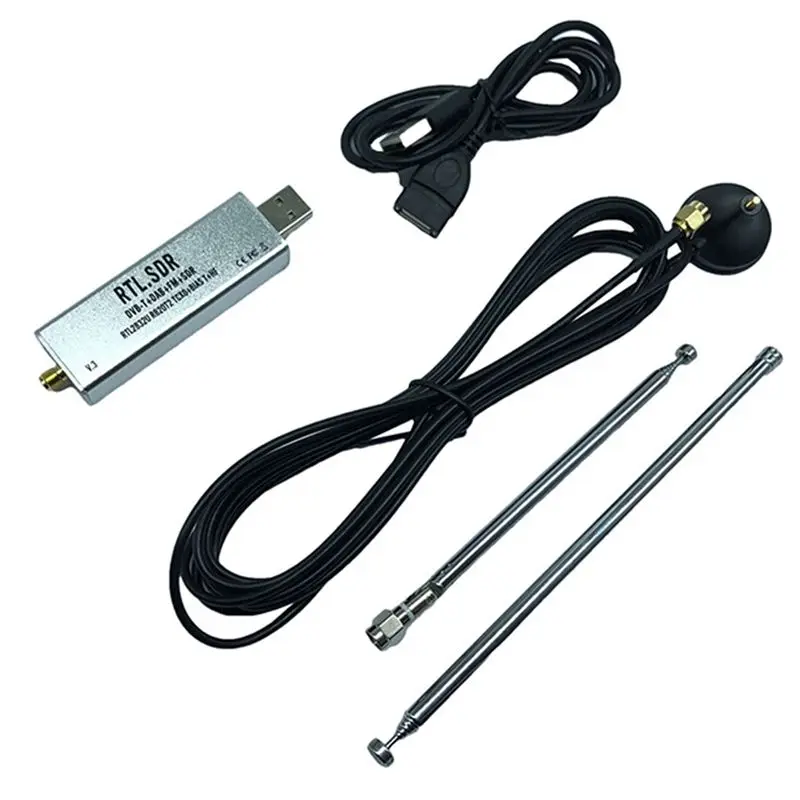 

V3 RTL2832U 1PPM TCXO Bias Tee SMA Программируемое радио с программным определением частоты (SDR) Металл+Пластик SMA Донгл +Антенна RTL SDR V3 R820T2 RTL2832U