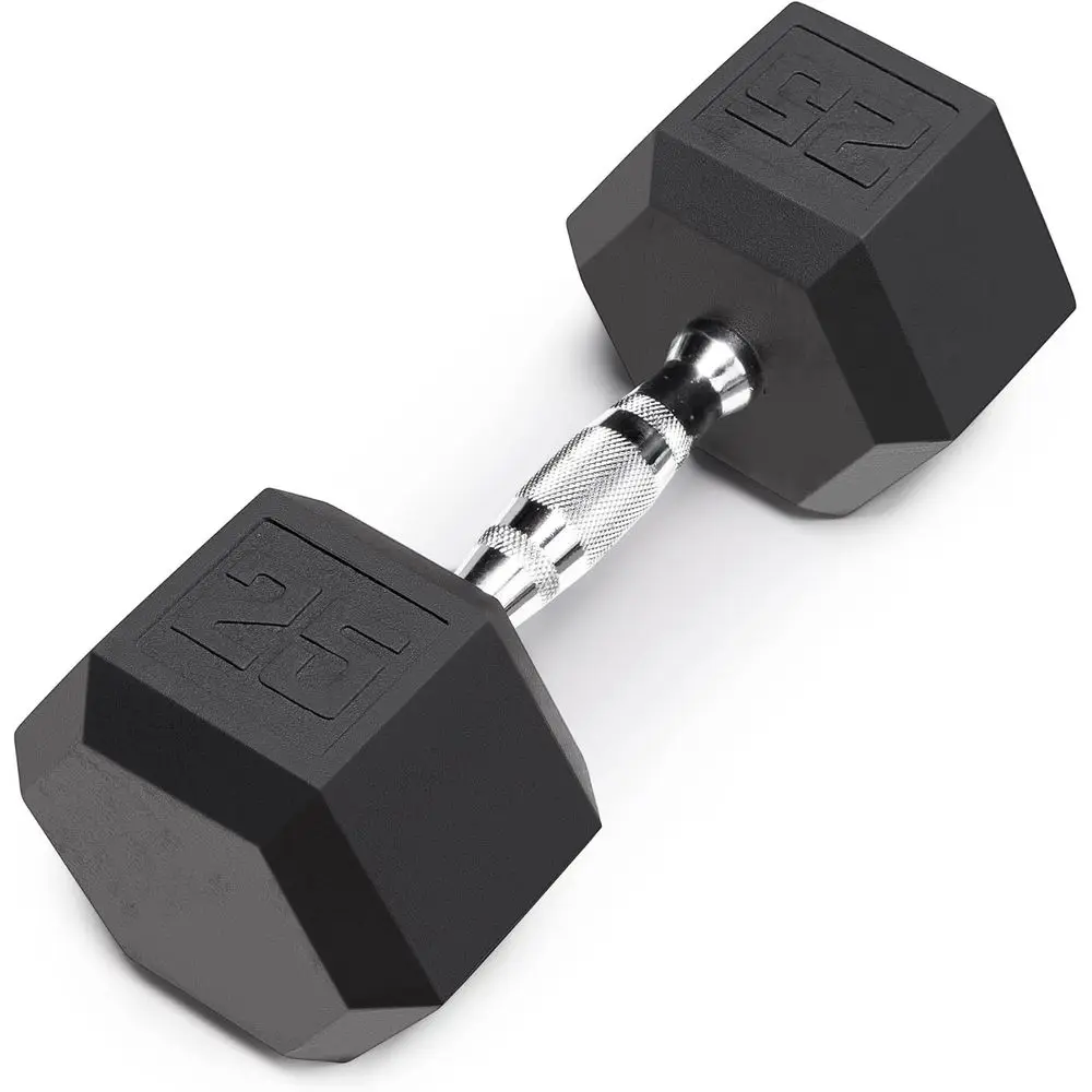 

Hex Dumbbells with Knurled Grip for Strength Training, 5 to 50lb Options, Sold Individually