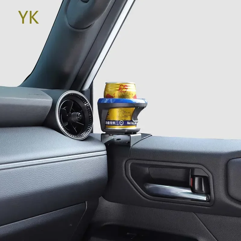 

For Toyota Land Cruiser 250 Prado LC250 2024-2025 Carbon Steel Car Door Cup Holder Window Cup Holder Interior Car Accessories