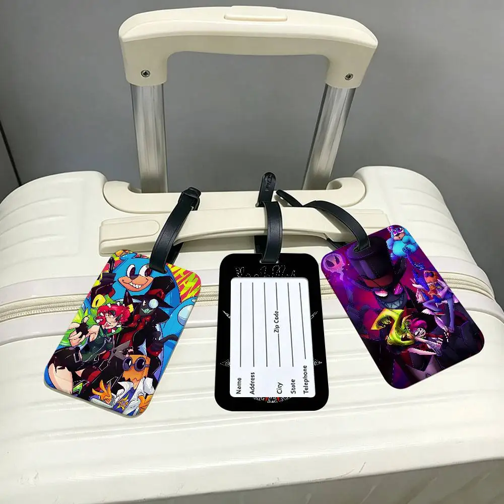 Cartoon Villainous Durable PVC Anti lost Baggage Tag With Info Card Lightweight Luggage Identification Label