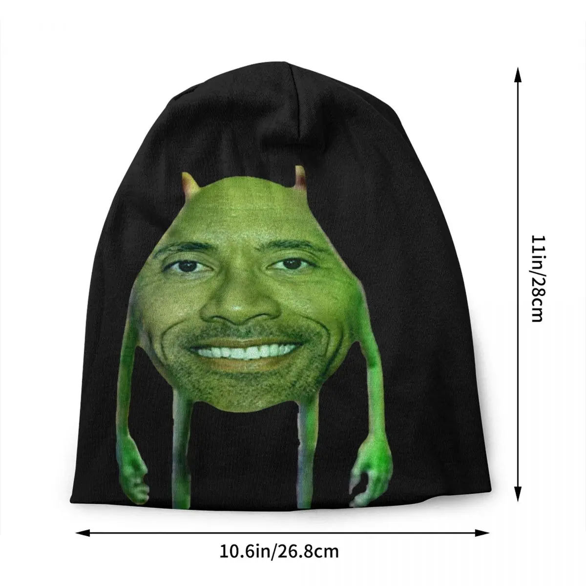 Dwayne The Rock Johnson Meme Skullies Beanies Caps Hip Hop Winter Warm Men Women Knitting Hat Adult Unisex Bonnet Hats