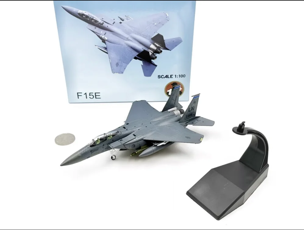 

AMER COM Royal Air Force RAF F-15E Strike Eagle Fighter 1/100 Diecast Airplane Aircraft Jet Model