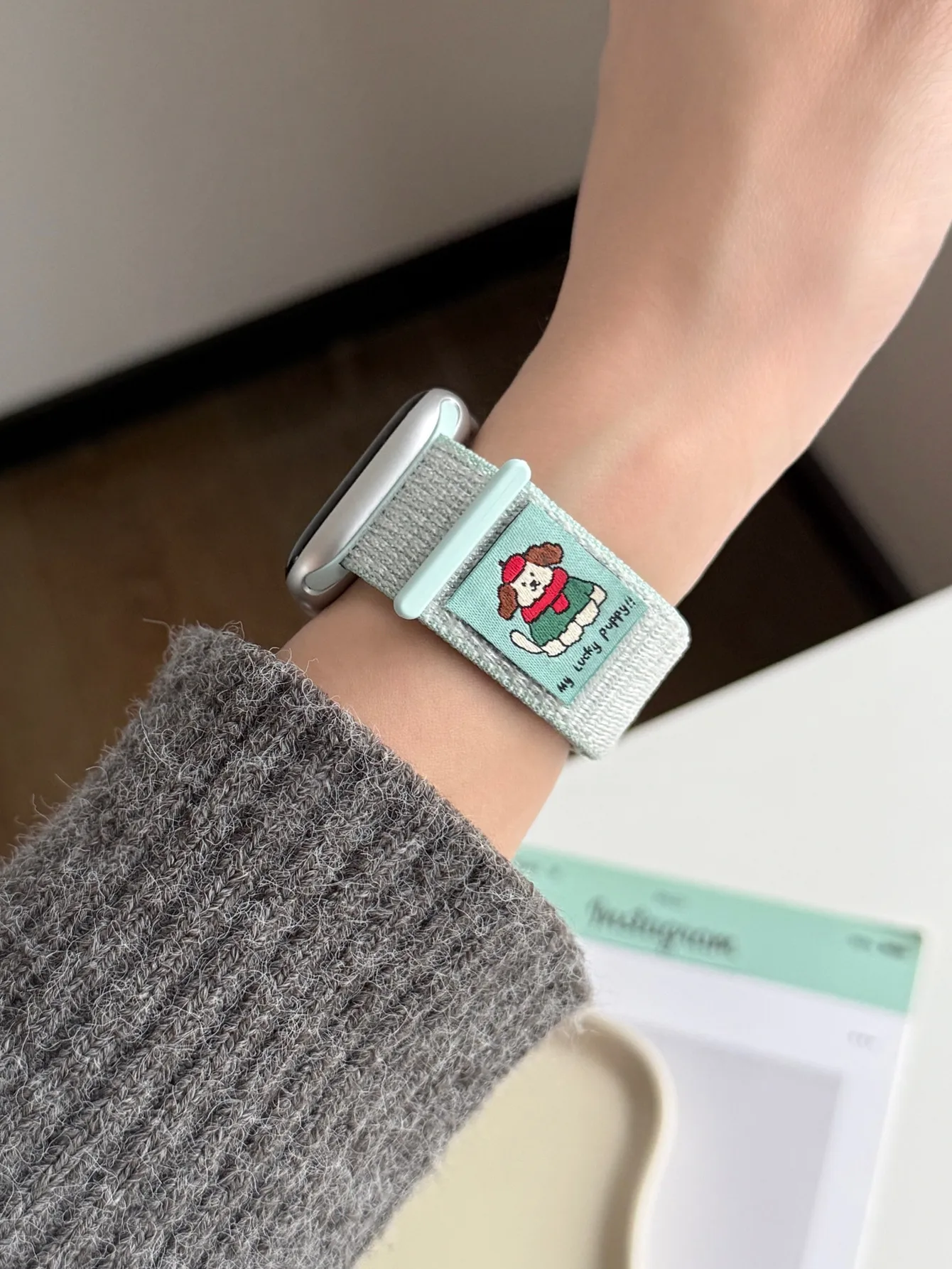 الإبداعية الكرتون القماش ملصقات المنسوجة حزام النايلون ل سوار ساعة يد آبل 10S 42/46 مللي متر 49 الترا ل Iwatch SE 38/41/45 مللي متر 40/44 الفيلكرو