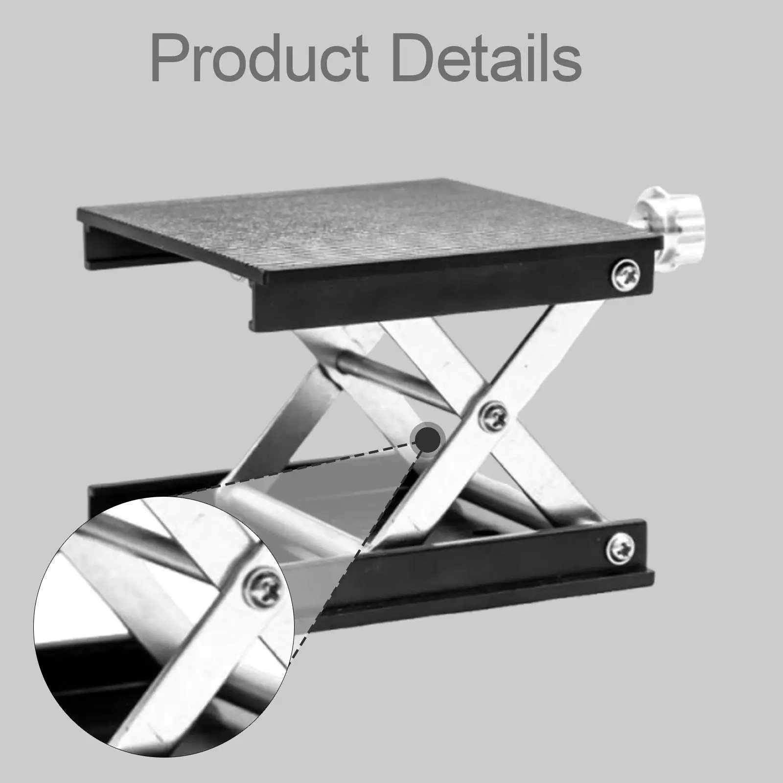 Lab Lifting Platform, Multifunctional, Compact Height Adjustable 25-83mm Lab Jack Lift Stand