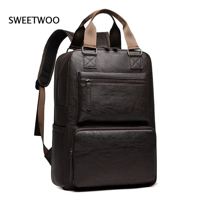 Mochila para portátil de hombr - Leather Work Rucksack Mens reseña y precio