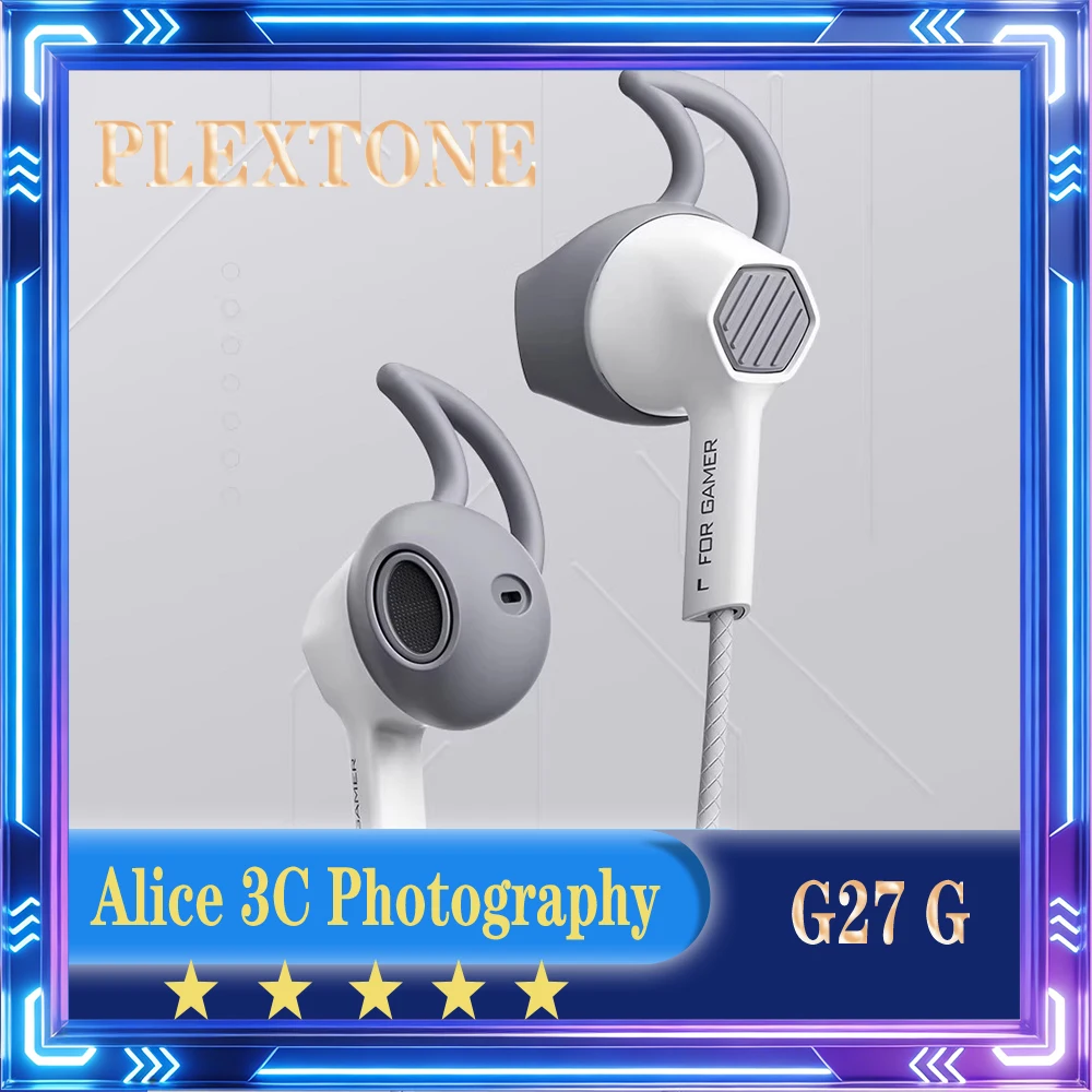 

Игровые наушники PLEXTONE G27 с проводным управлением, микрофоном, низкой задержкой, для киберспорта, эргономичные, с 13,2-мм динамическим излучателем