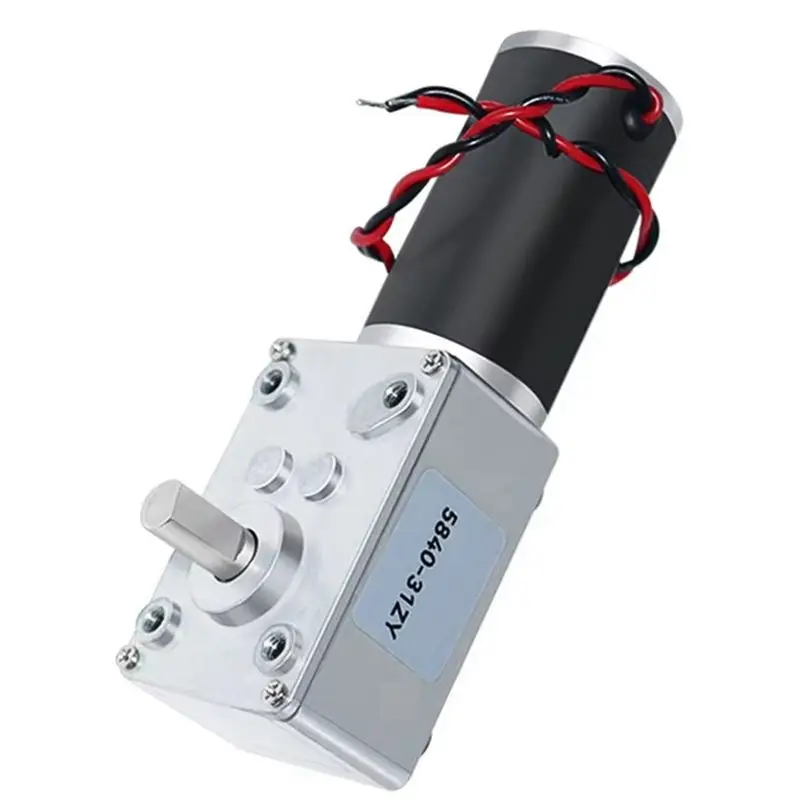 ~Latest Model Self-Locking Metal Gear Boxes 5840-31ZY Worm Gear DC Micro Motor 12V/470RPM Can Be Reversed