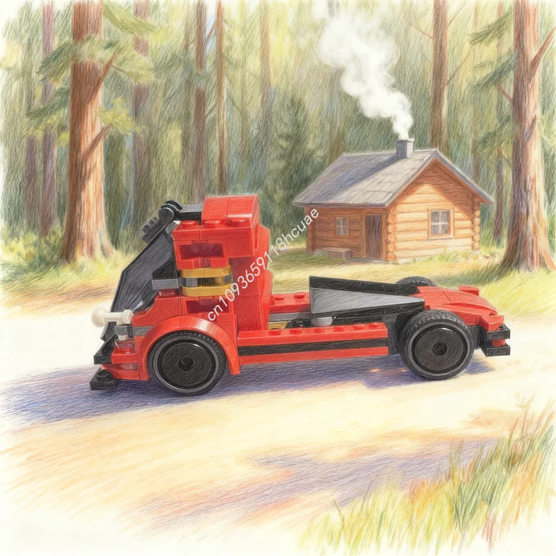 

100 шт. MOC RACE TRUCK город модель строительные блоки сборка архитектура DIY игрушки идея рождественские подарки кирпич творческое образование
