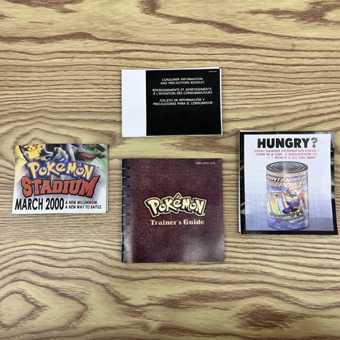 Pokemon Green GBC Game in Box for 16 Bit Video Game Cartridge Trainers Guide with Manuals Fan Made