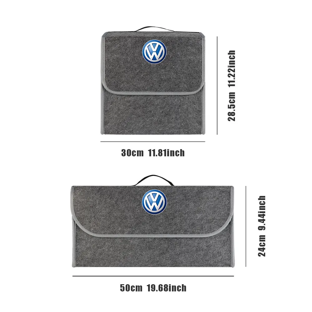 Car Trunk Storage Bag Organizer Sundries Stowing Tidying Box For Volkswagen VW Rline Golf Beetle CC GTI MTM Blue Motion Polo