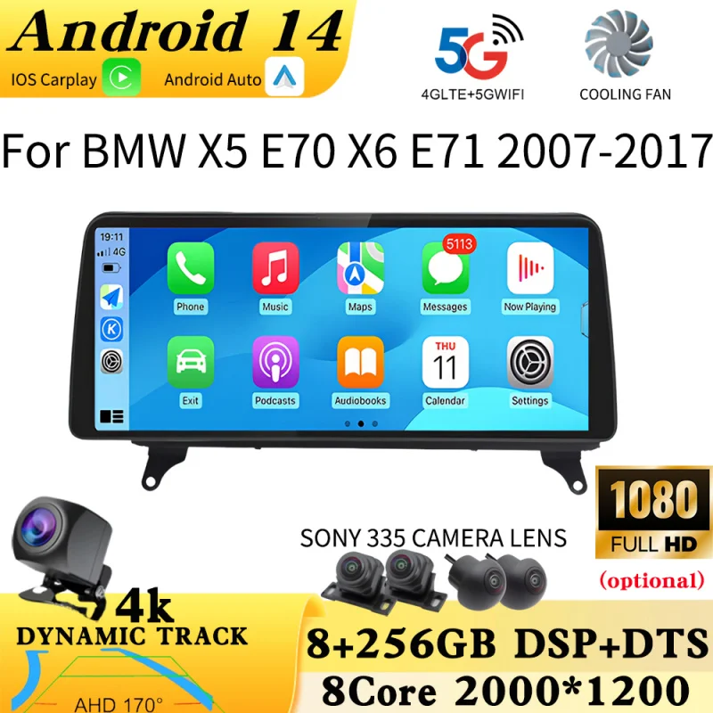 

Android Carplay Auto для BMW X5 E70 X6 E71 2007-2017 12,3 Автомобильный радиоплеер Мультимедийная GPS-навигация Стерео BT Инструменты Оригинал