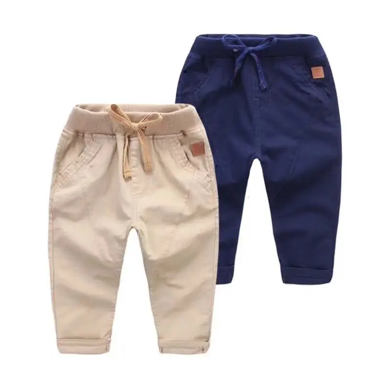 2021 Children Jeans Trousers Boys Spring Autumn Patckwork Kids Trousers Casual Outwear Trousers Kids Clothing