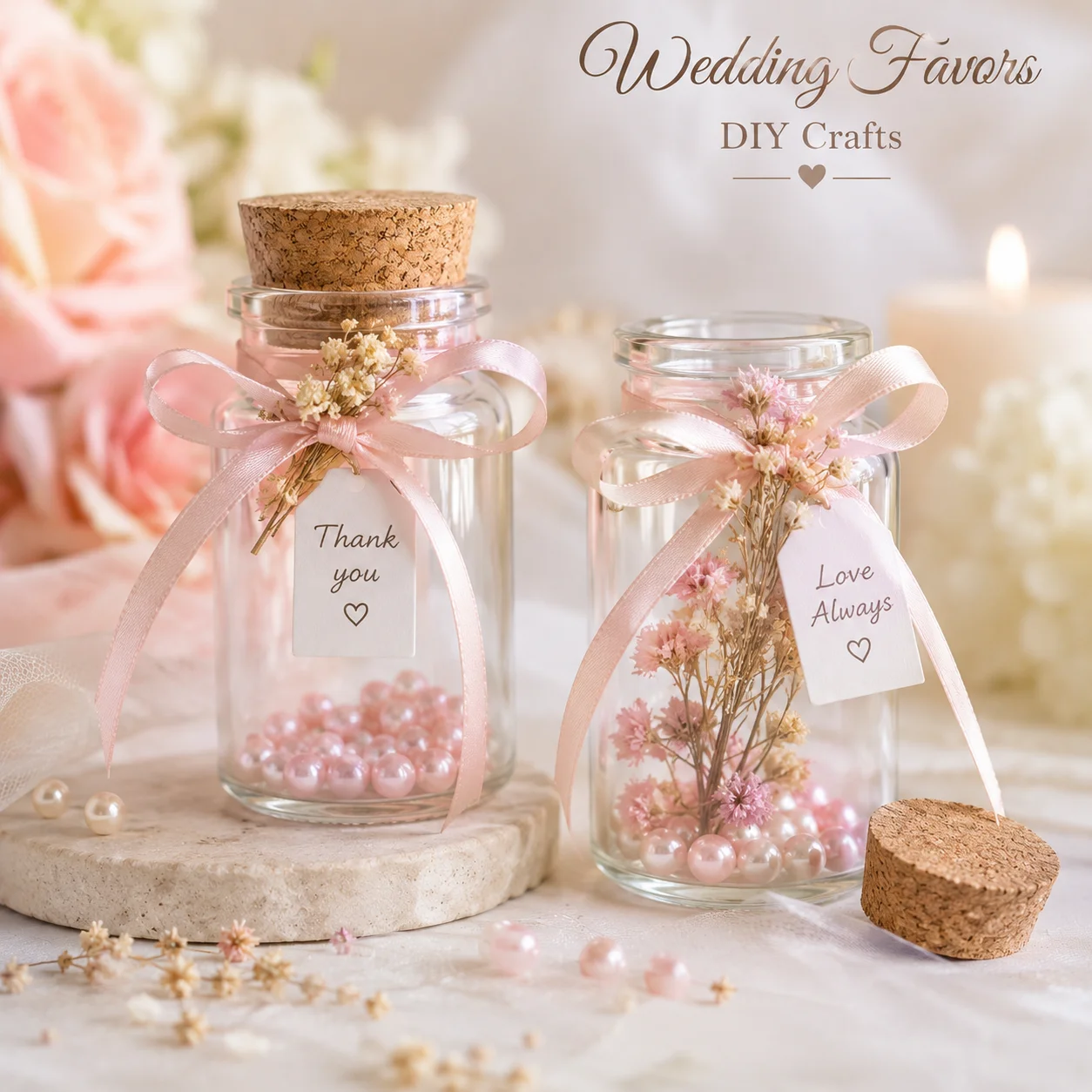 2PCS 100ml Glass Bottles with Cork Candy Spice Jars for Art Crafts Wedding Favors view 4