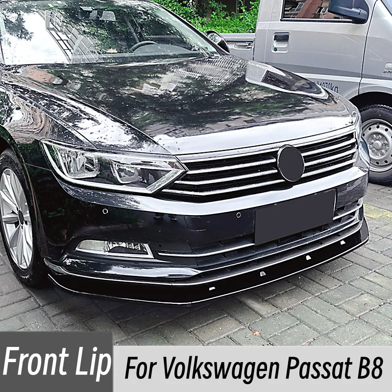 For 2016-2019 Volkswagen Passat B8 3 pcs/Set  Car Front Bumper Lip Chin Spoiler Splitter Diffuser Bodykit Tuning Accessories