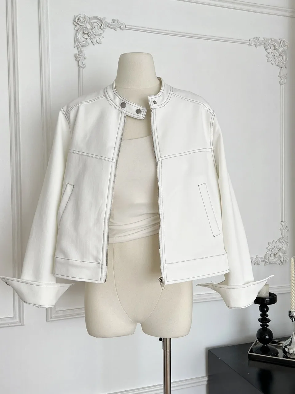 

Корейское повседневное женское пальто Jaet на весну и осень, новый дизайн, длинное женское пальто с воротником-стойкой из полиэфирного волокна